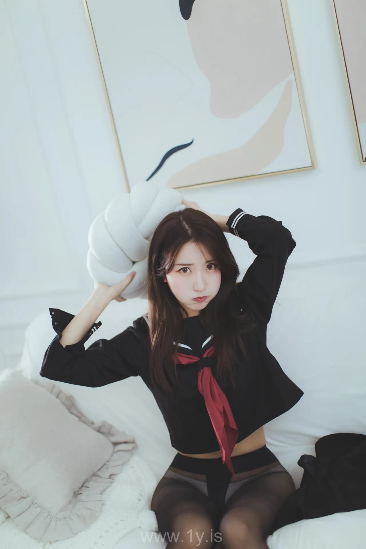 Coser@黑川 NO.014 Sexy & Delightful Chinese Beauty 黑色JK服